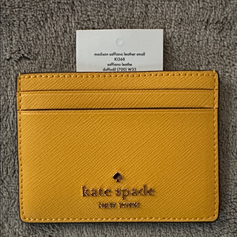 NWT Kate Spade Daffodil Card Holder